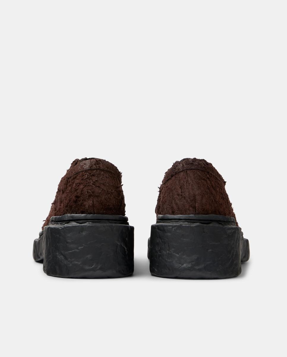Zapatos de cordones unisex de piel con puntera redonda - camperlab - Marrón oscuro Marrón oscuro-2