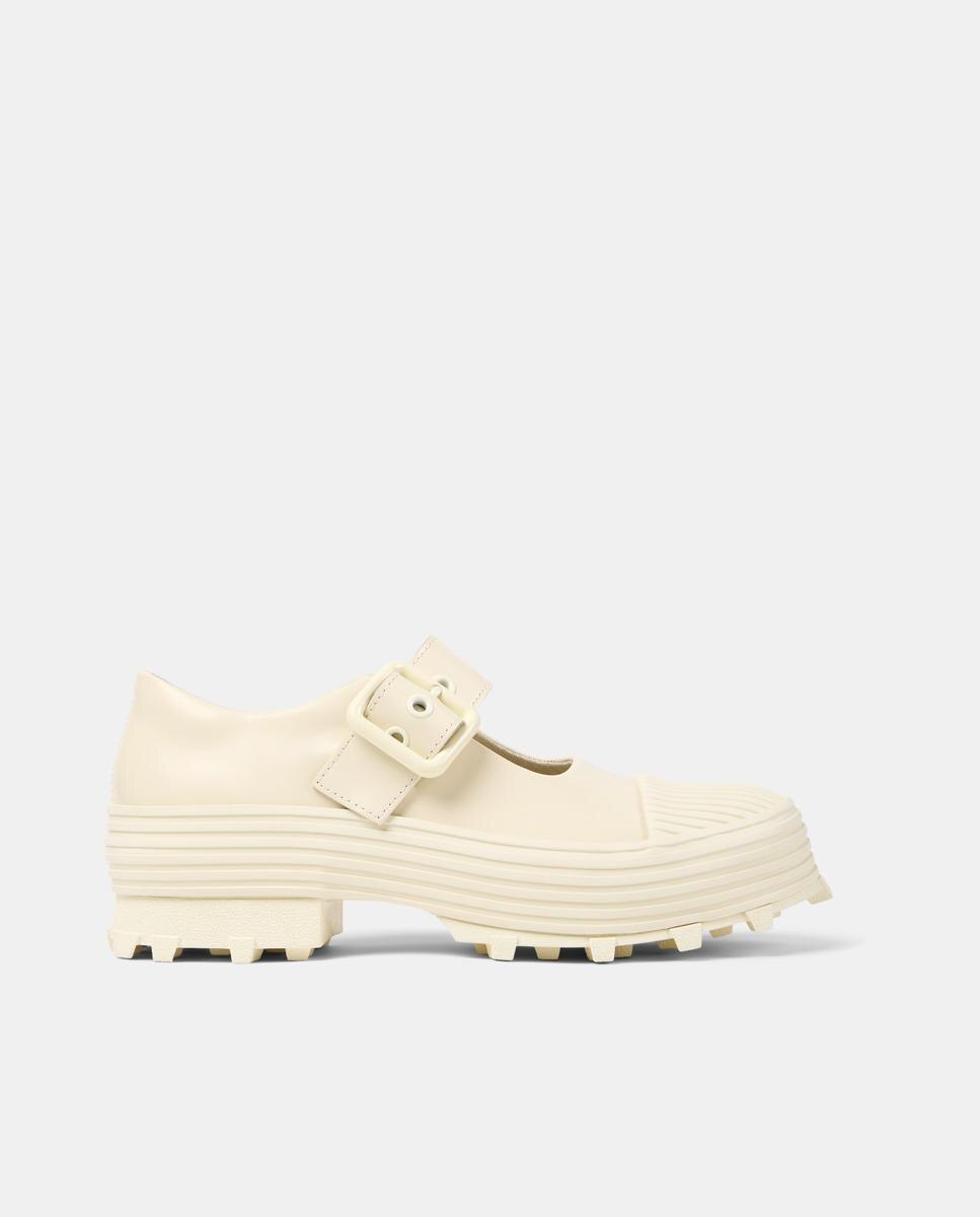 Imagen 0 de Mocasines unisex traktori de piel Crema
