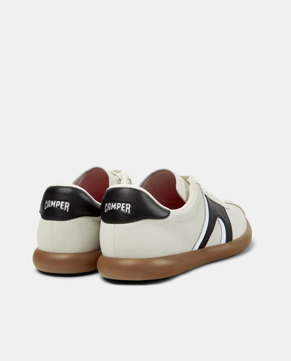 Zapatillas de mujer pelotas soller de piel - Camper - Blanco / Negro Blanco / Negro-4
