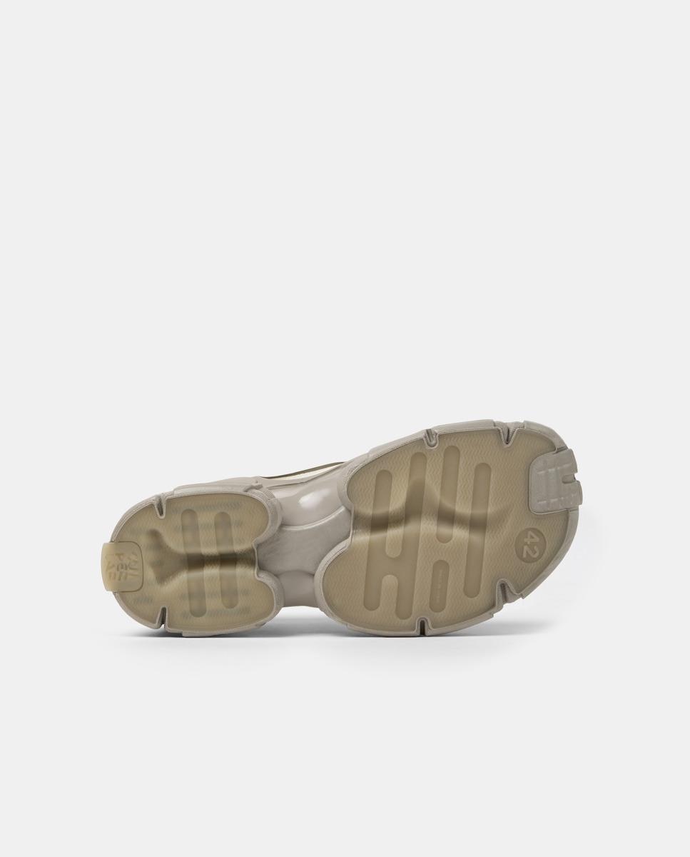 Zapatillas deportivas unisex de cordones tossu - camperlab - Beige Beige-4