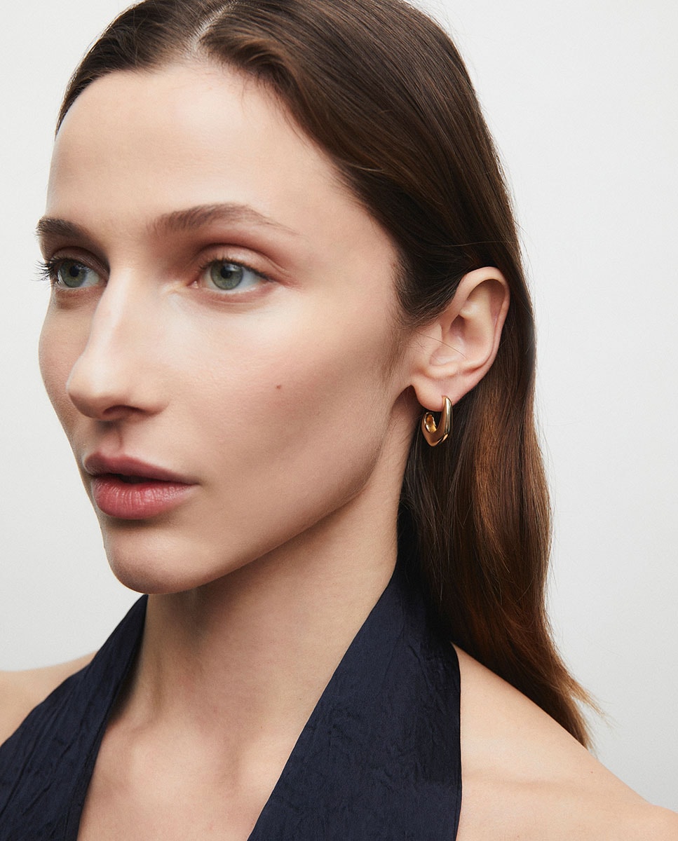 Pendientes Janine bañados en oro de 18 kt Oro-3
