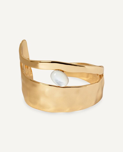 Imagen 0 de Pulsera Reflexe de María G. de Jaime bañada en oro de 18 kt con madreperla