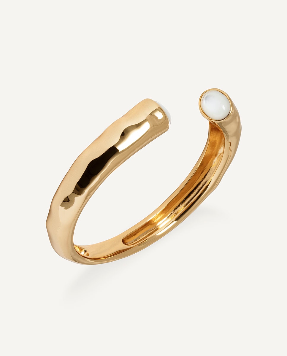 Pulsera reflexe de maría g de jaime bañada en oro de 18 kt con madreperla - Vidal & Vidal - Blanco Blanco-1
