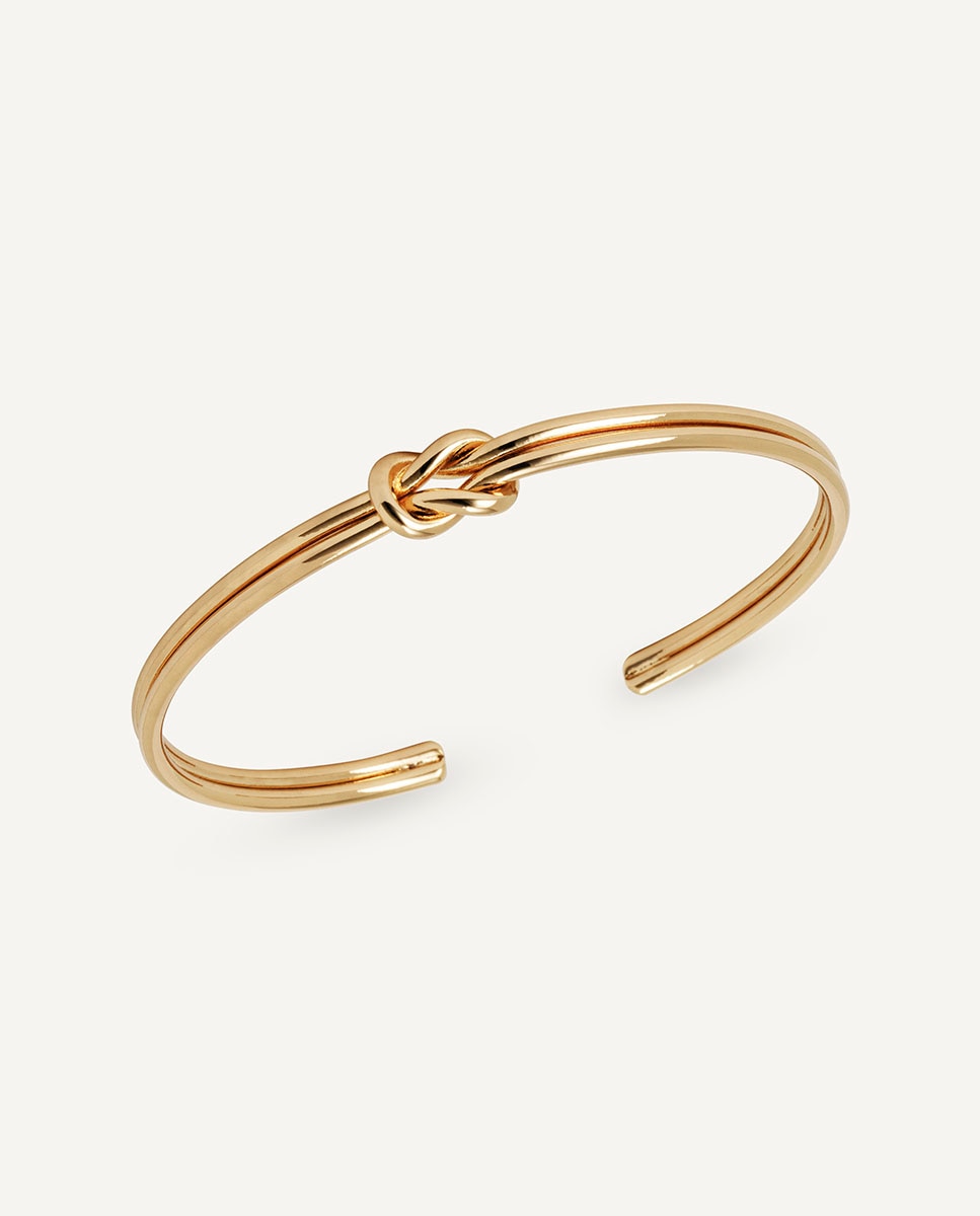 Brazalete liso nexo bañado en oro de 18 kt - Vidal & Vidal - Oro Oro-1