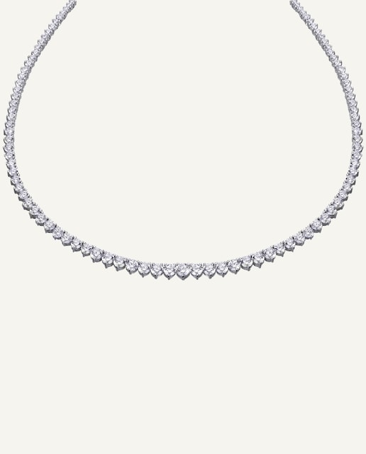 Imagen 0 de Collar Circonita de plata de ley 925 con baño de platino