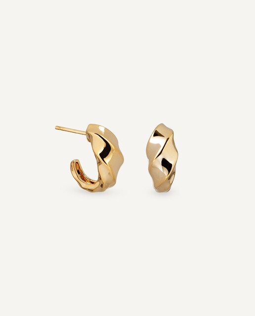 Imagen 0 de Pendientes Nata bañados en oro de 18 kt