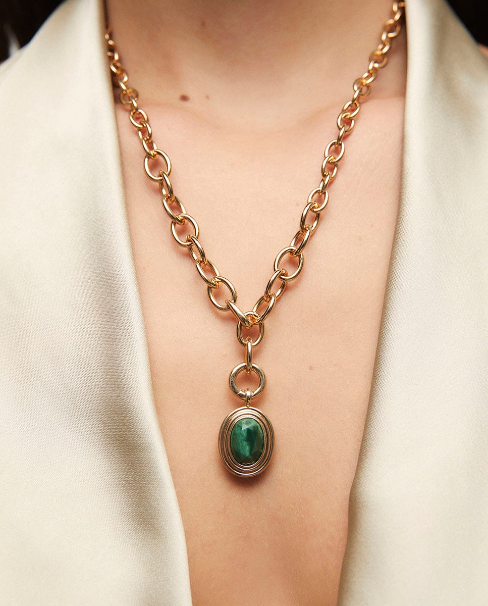 Colgante Juana de María de Jaime chapado en oro 18kt · Vidal