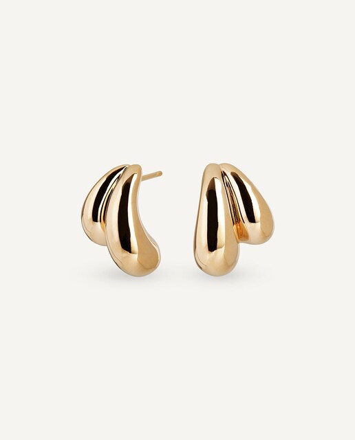 Imagen 0 de Pendientes Big Drop bañados en oro de 18 kt