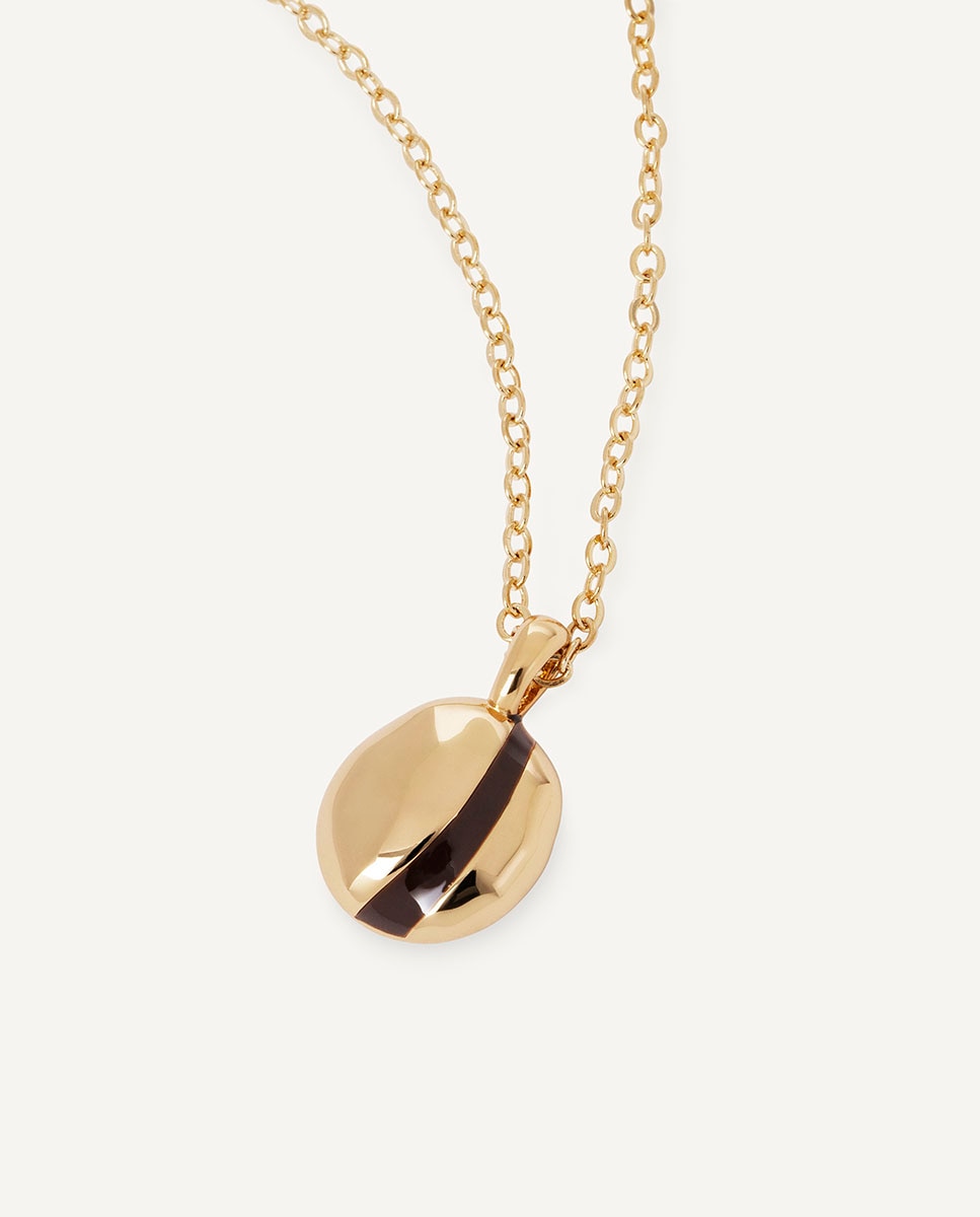 Imagen 4 de Colgante horizonte de maría g. de jaime bañado en oro de 18 kt con esmalte marrón - Vidal & Vidal - Oro Oro