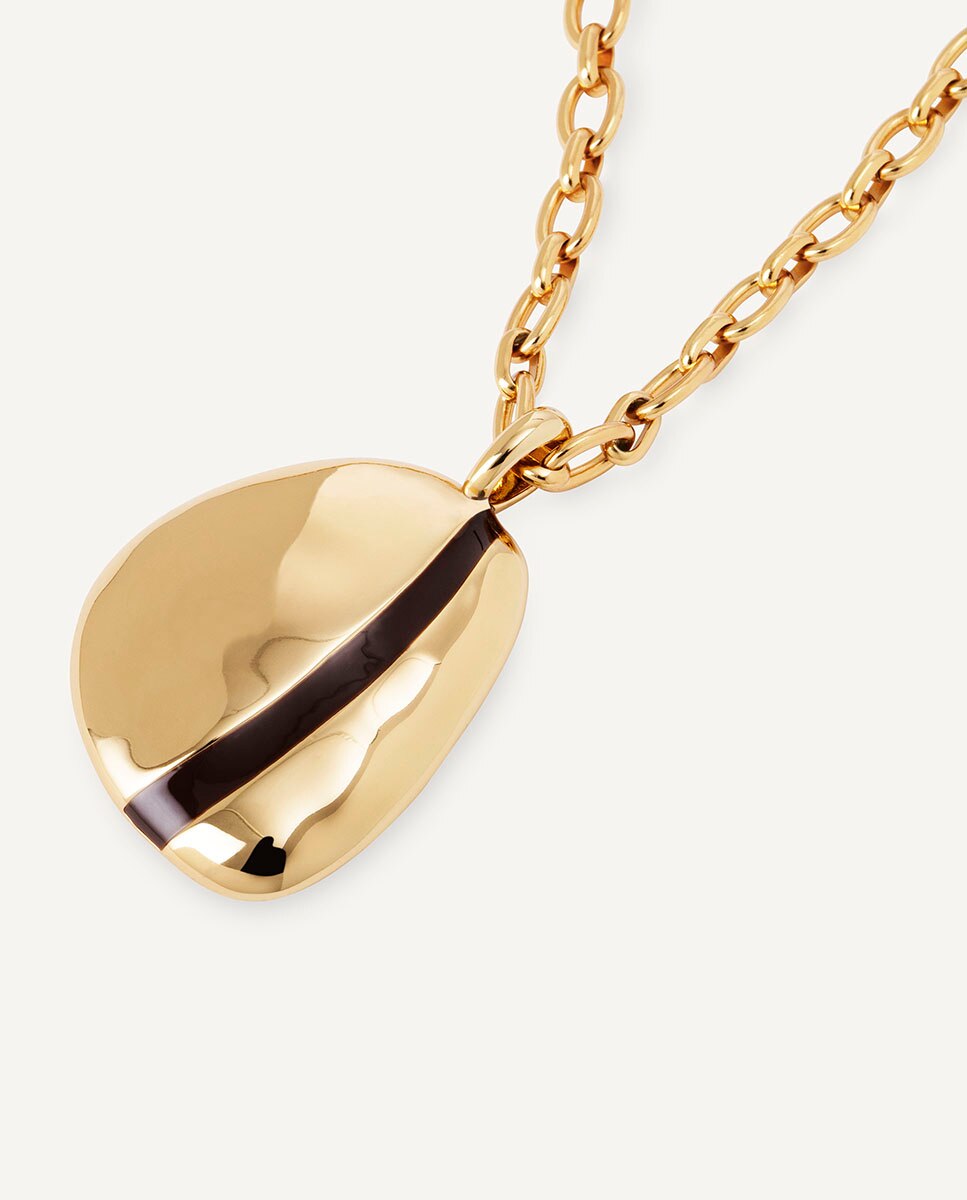 Imagen 4 de Colgante horizonte de maría g. de jaime bañado en oro de 18 kt con esmalte marrón - Vidal & Vidal - Oro Oro