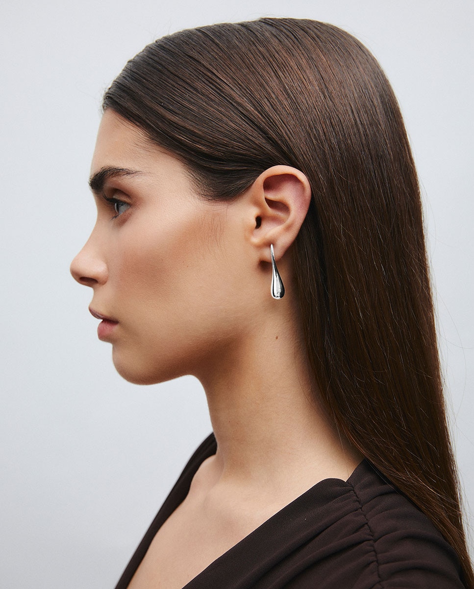 Pendientes largos drop bañado en plata de ley 925 Plata Vidal & Vidal Plata-3