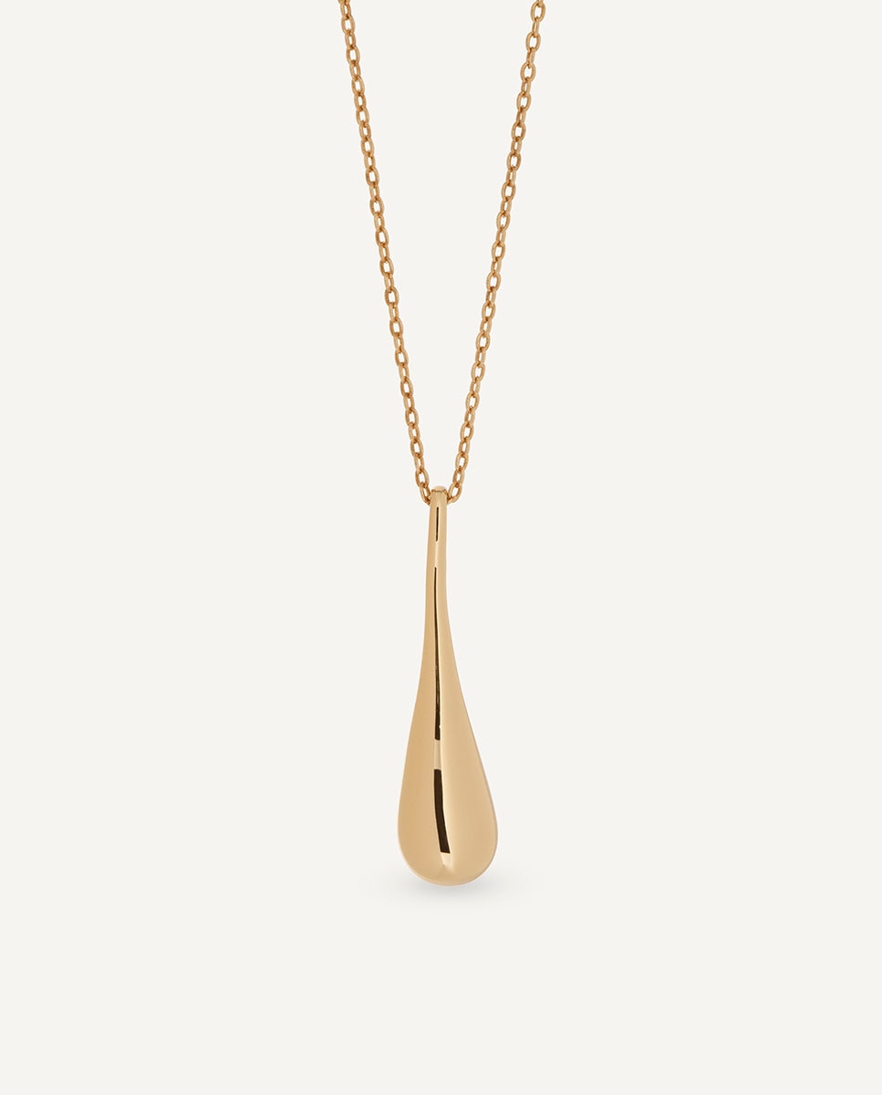 Imagen 0 de Colgante lágrima drop bañado en oro de 18 kt Oro