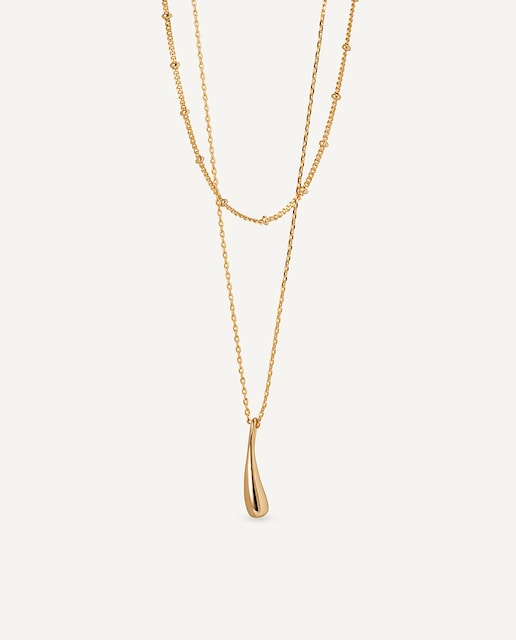 Imagen 0 de Colgante Long Drop bañado en oro 18 kt