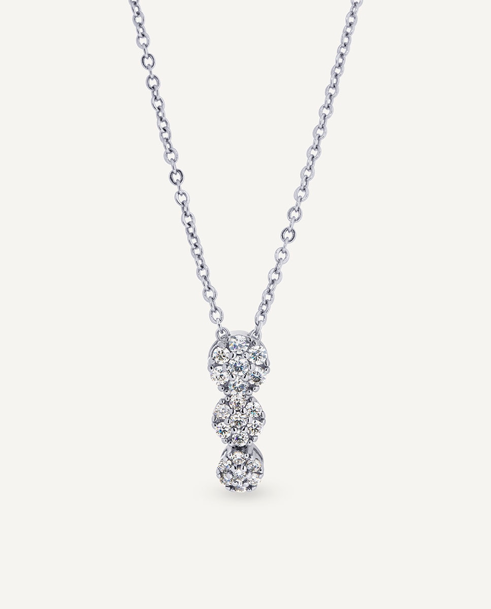 Colgante fiore de de ley 925 con baño en platino y circonitas - Vidal & Vidal - Plata Plata-1