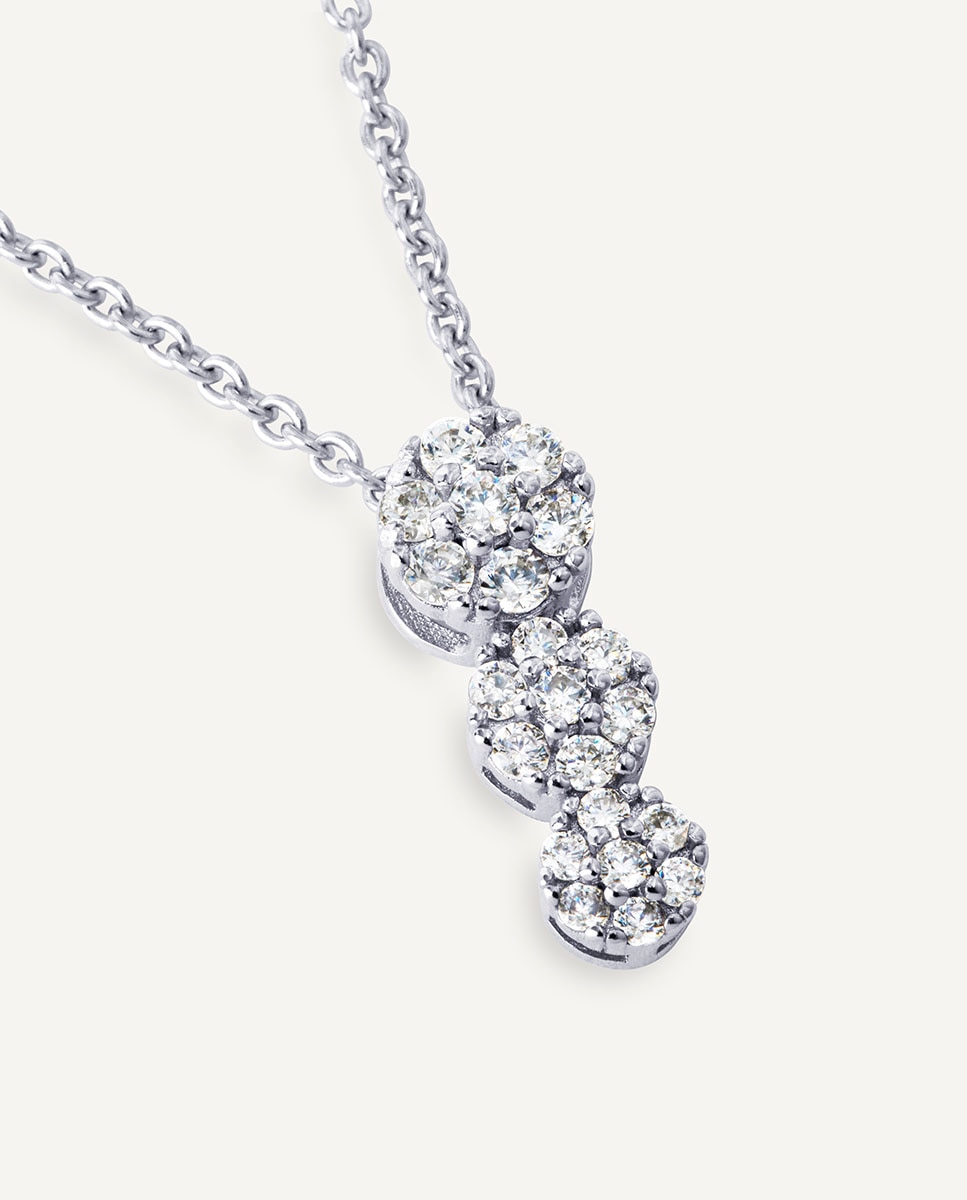 Colgante fiore de de ley 925 con baño en platino y circonitas - Vidal & Vidal - Plata Plata-4