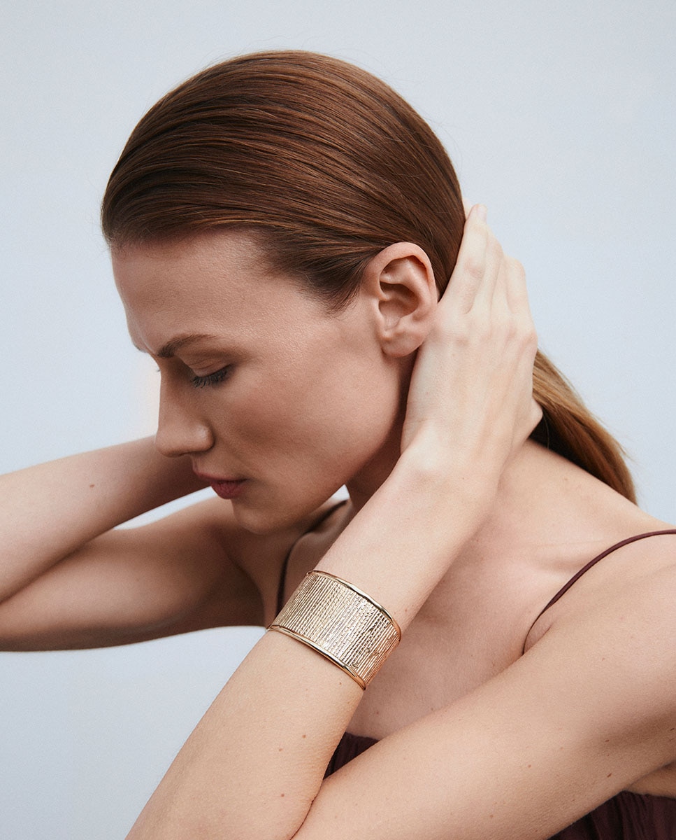 Brazalete volumen horizonte bañado en de 18 kt - Vidal & Vidal - Oro Oro-3