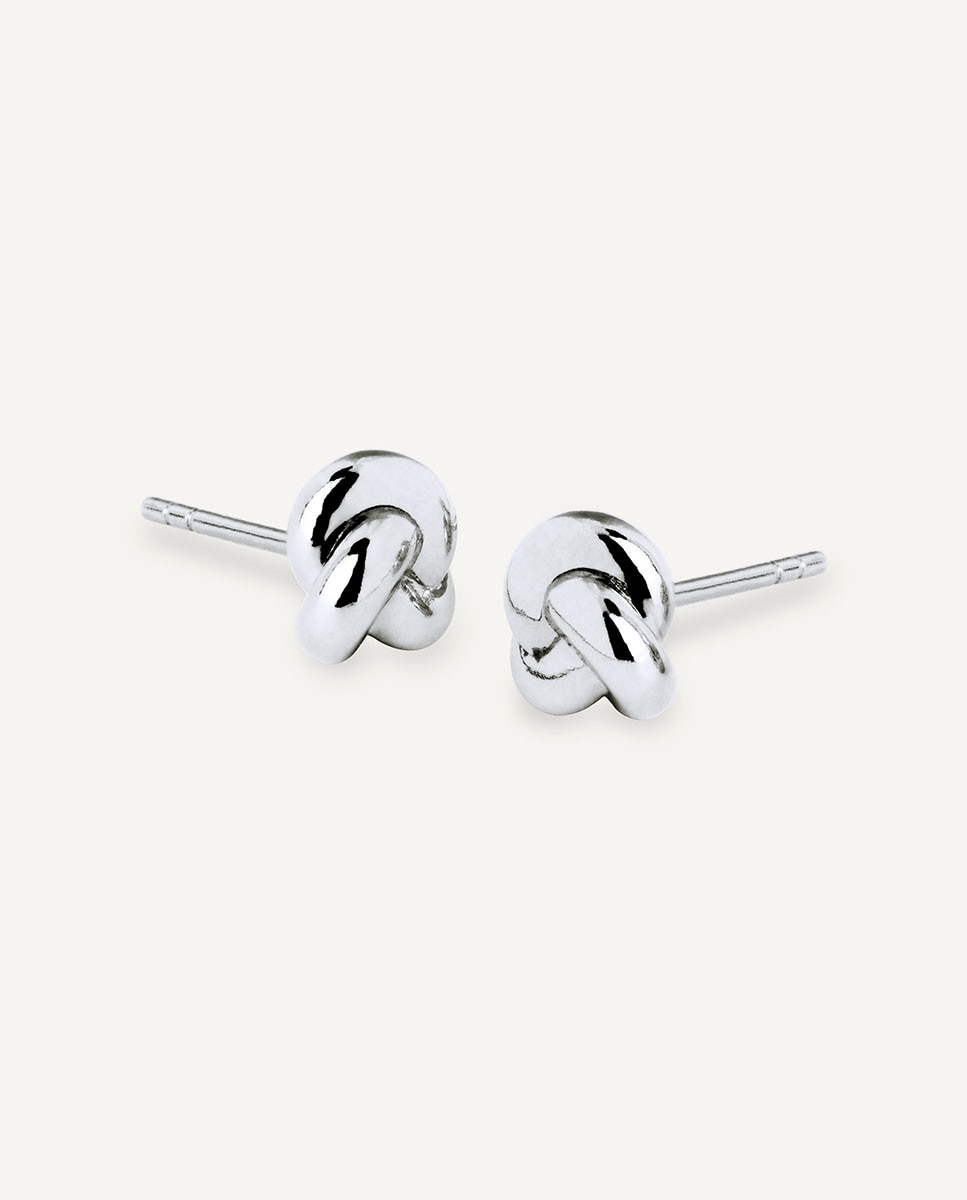 Pendientes botón trenza de de ley 925 - Vidal & Vidal - Plata Plata-4
