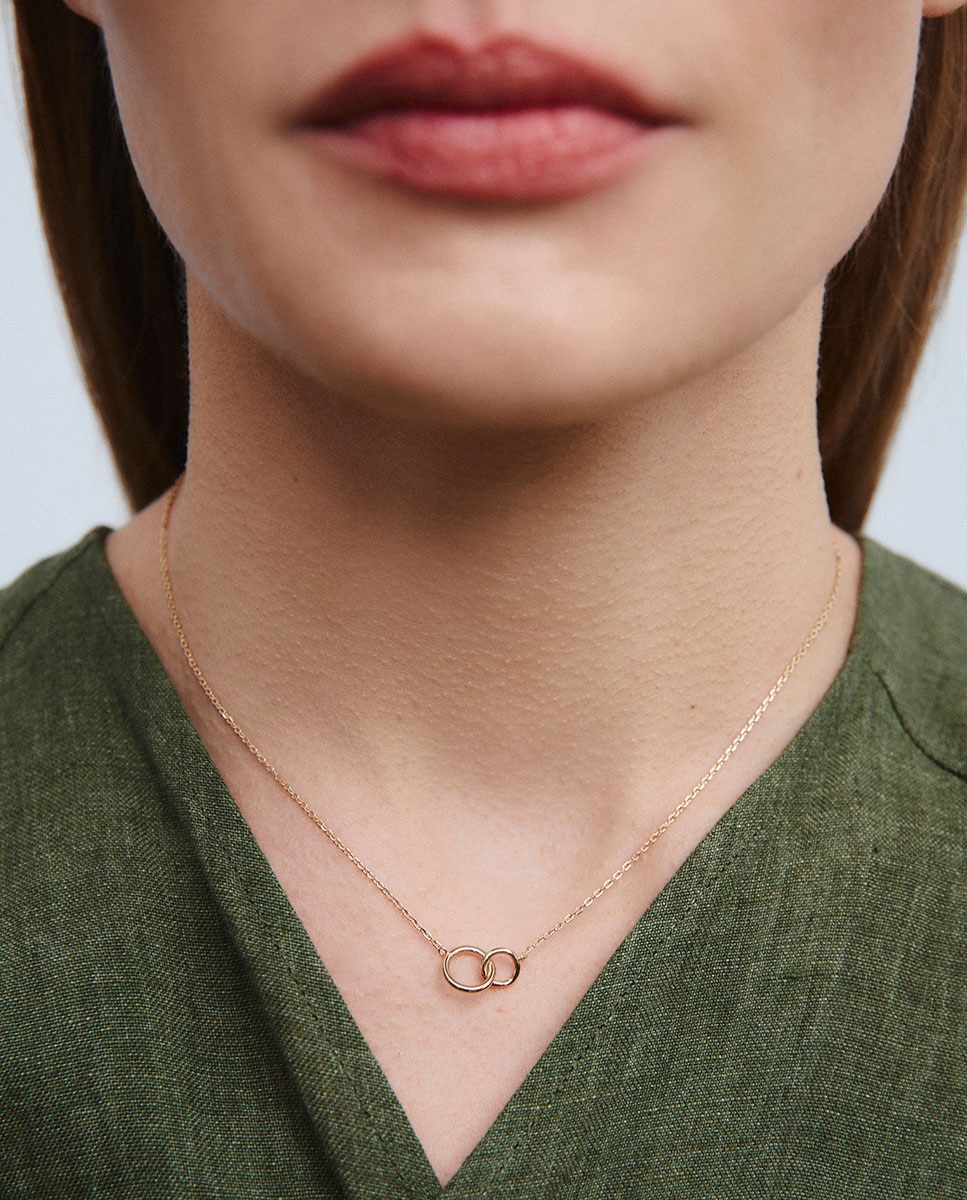 Collar esencia de plata de ley 925 con baño en oro 18 kt - Vidal & Vidal - Oro Oro-2