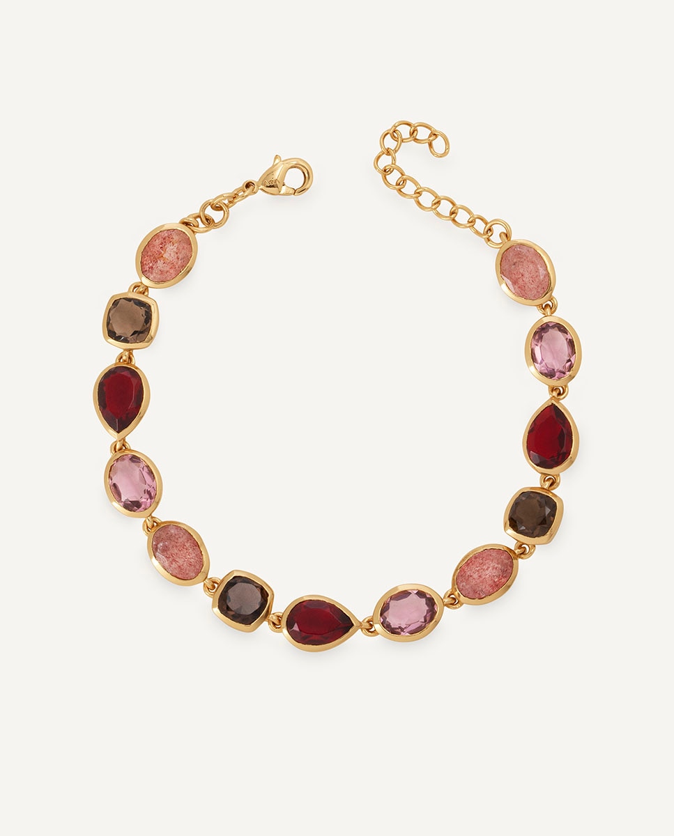 Pulsera rougea bañada en oro de 18 kt con piedras naturales - Vidal & Vidal - Multicolor Multicolor-1