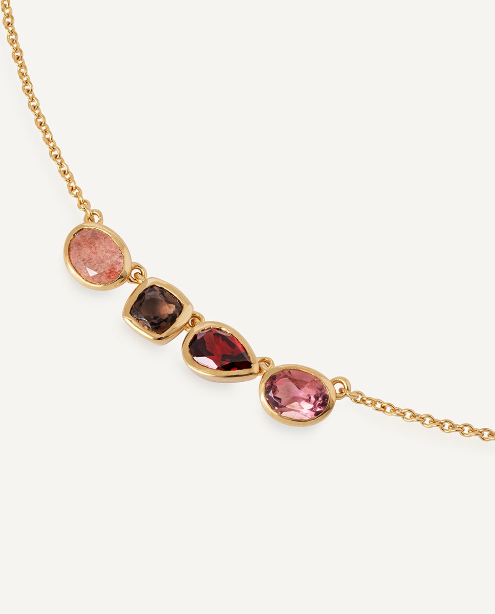 Collar rougea bañado en oro de 18 kt con piedras naturales - Vidal & Vidal - Multicolor Multicolor-4