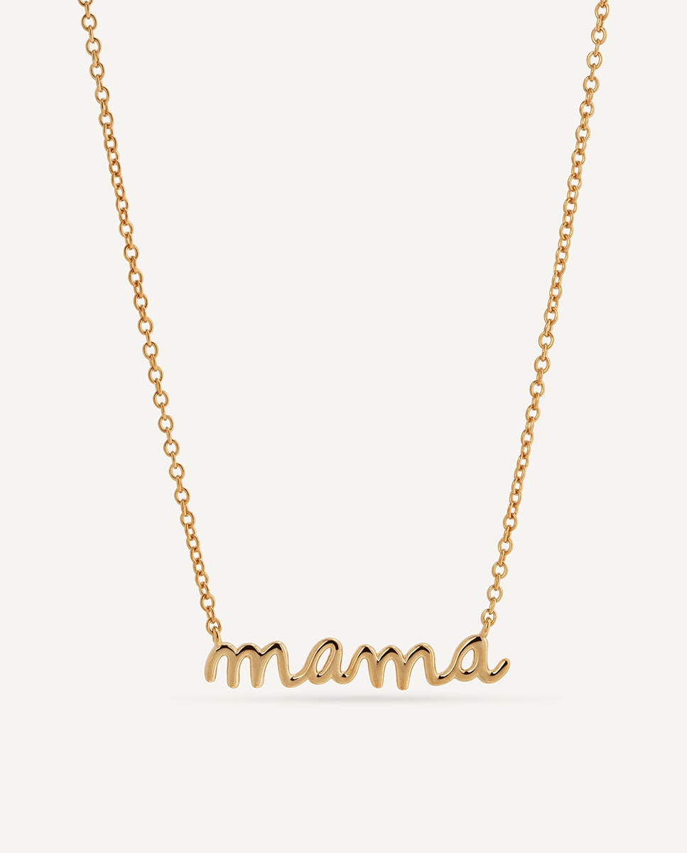 Collar cadena fina mama de plata de ley 925 con baño en oro de 18 kt Dorado Vidal & Vidal Dorado-1