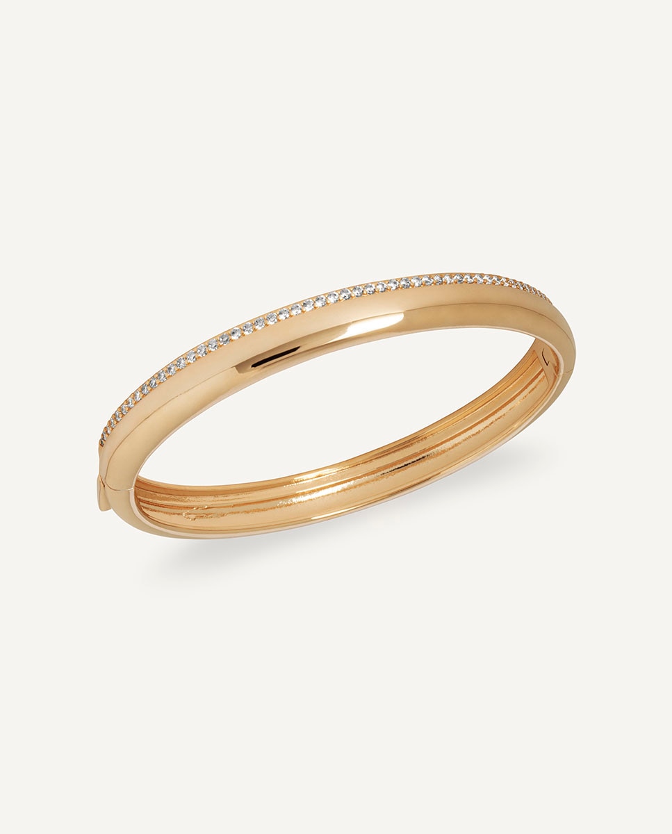 Brazalete rígido coctel l bañado en oro de 18 kt con circonitas - Vidal & Vidal - Dorado Dorado-1