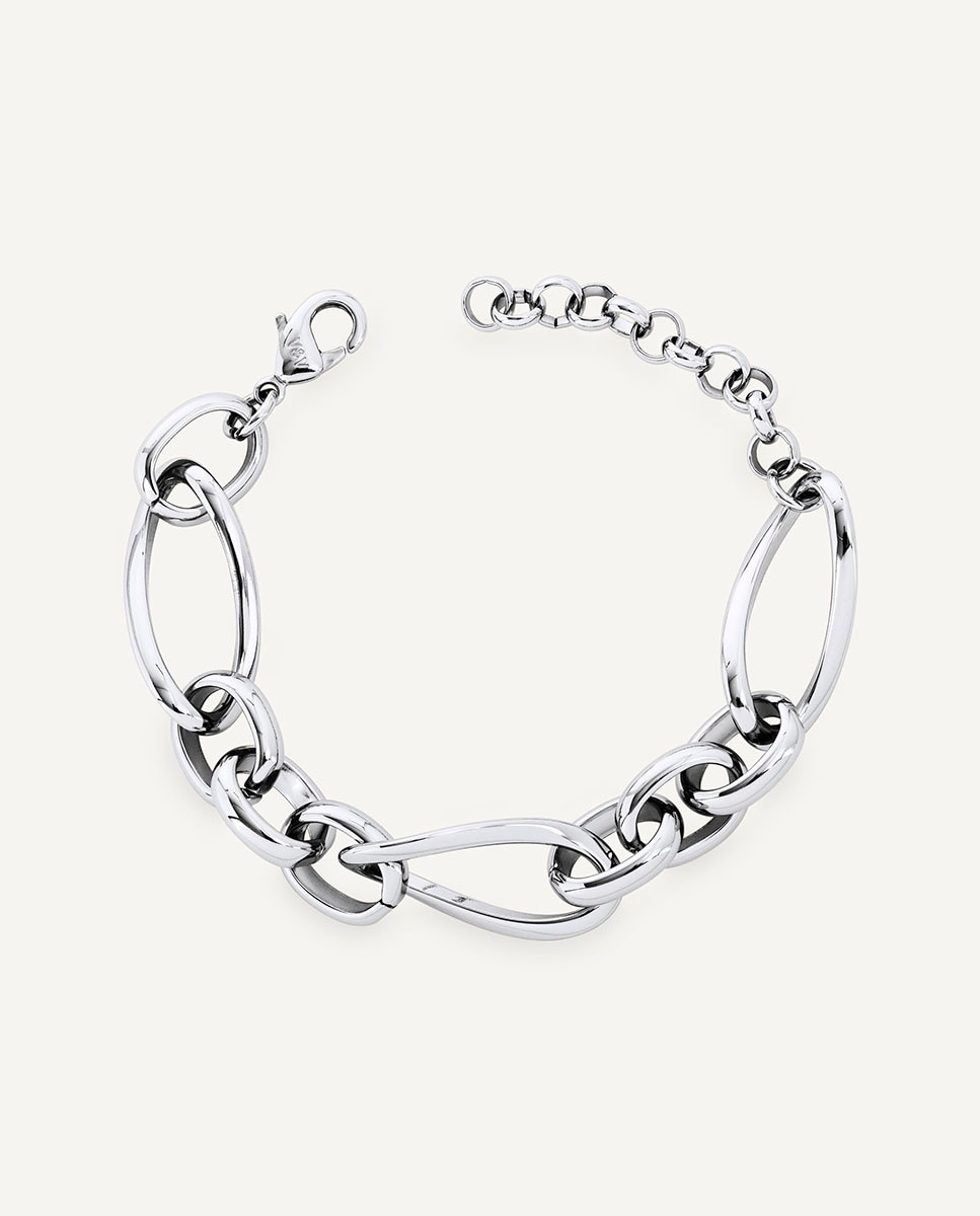Pulsera eslabones adrena bañada en plata de ley 925 - Vidal & Vidal - Plateado Plateado-1