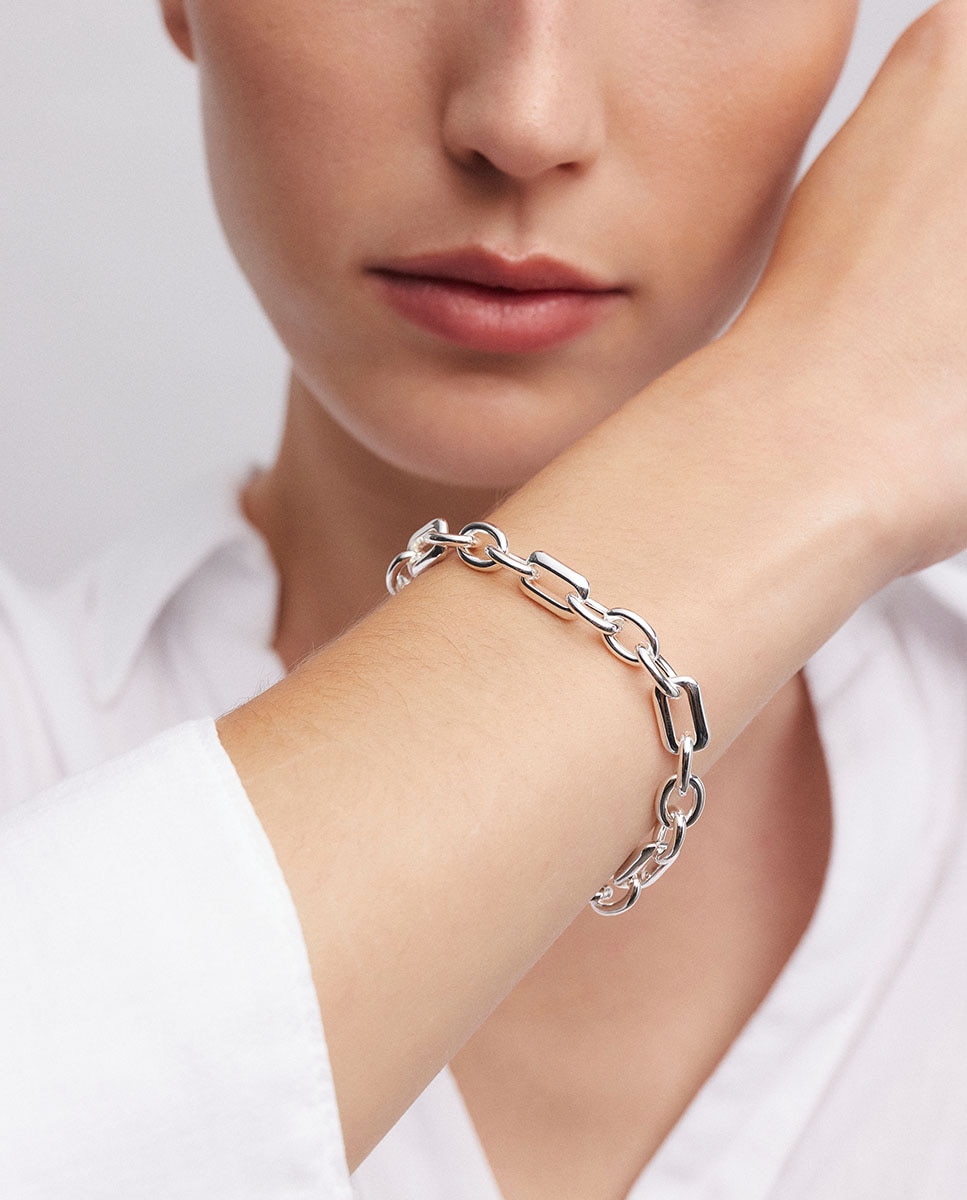 Pulsera eslabones mencía bañada en plata de ley 925 - Vidal & Vidal - Plateado Plateado-2