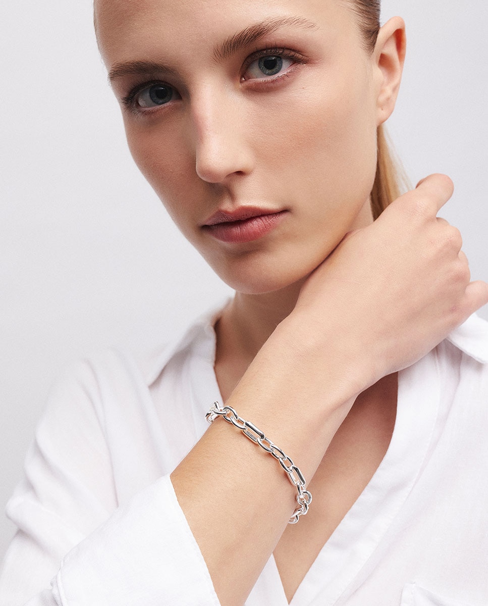 Pulsera eslabones mencía bañada en plata de ley 925 - Vidal & Vidal - Plateado Plateado-3