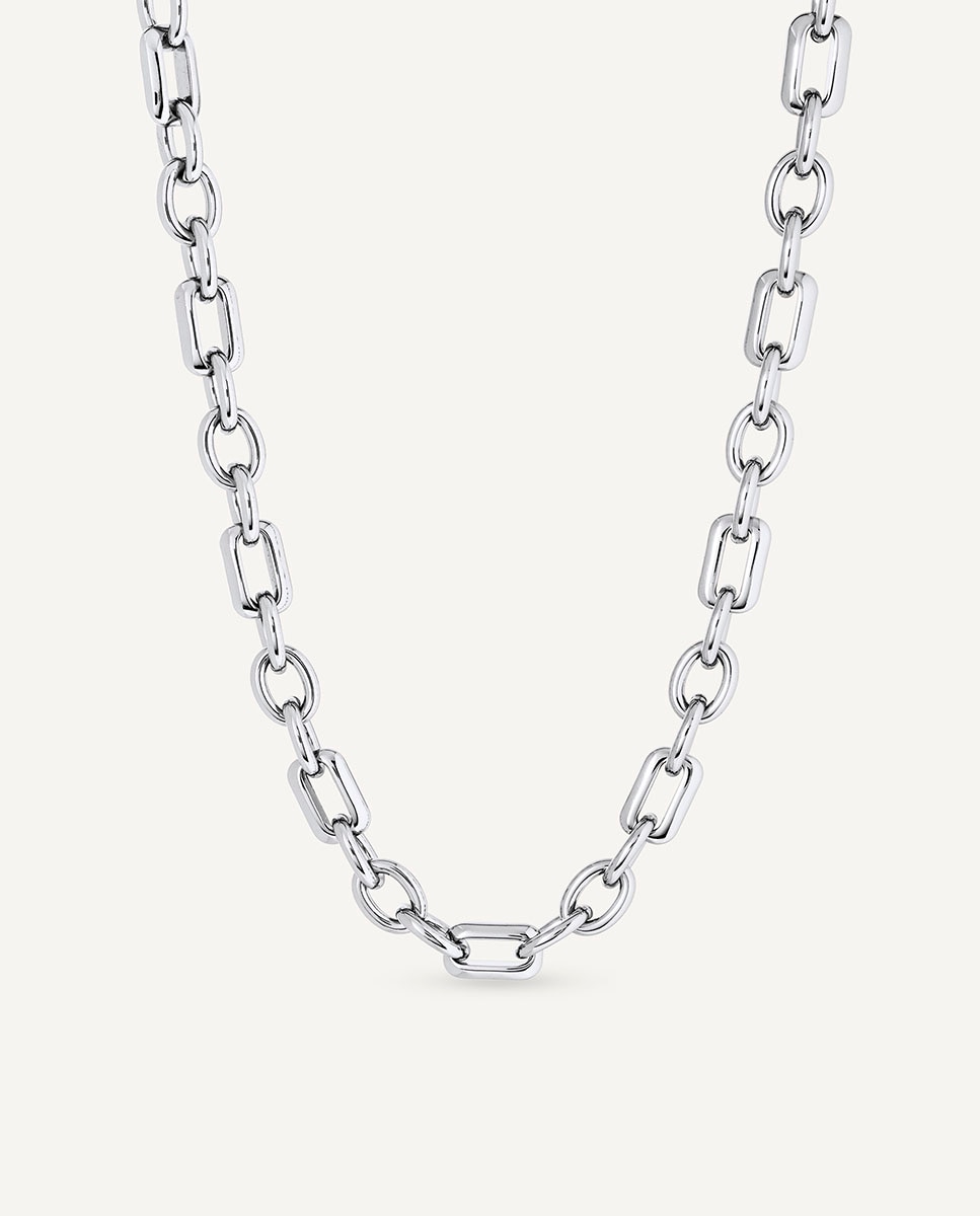 Imagen 0 de Collar eslabones mencía bañado en plata de ley 925 Plateado