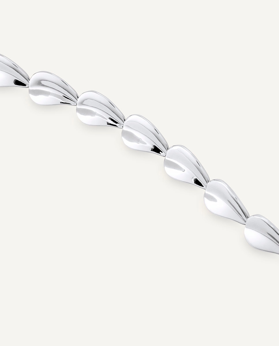 Pulsera rígida plisé bañada en plata de ley 925 - Vidal & Vidal - Plateado Plateado-4