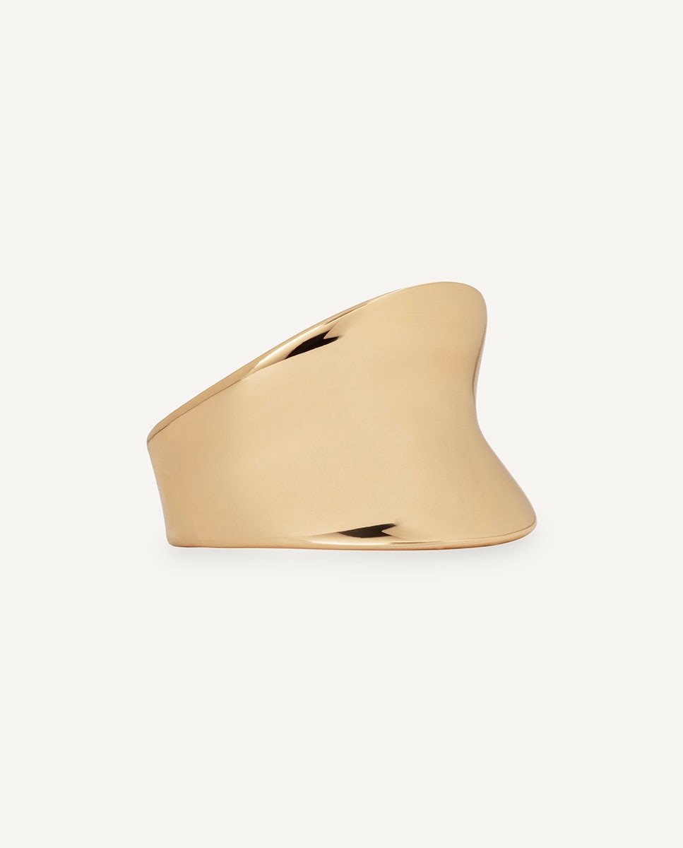 Anillo maxi plisé bañado en oro de 18 kt - Vidal & Vidal - Dorado Dorado-4