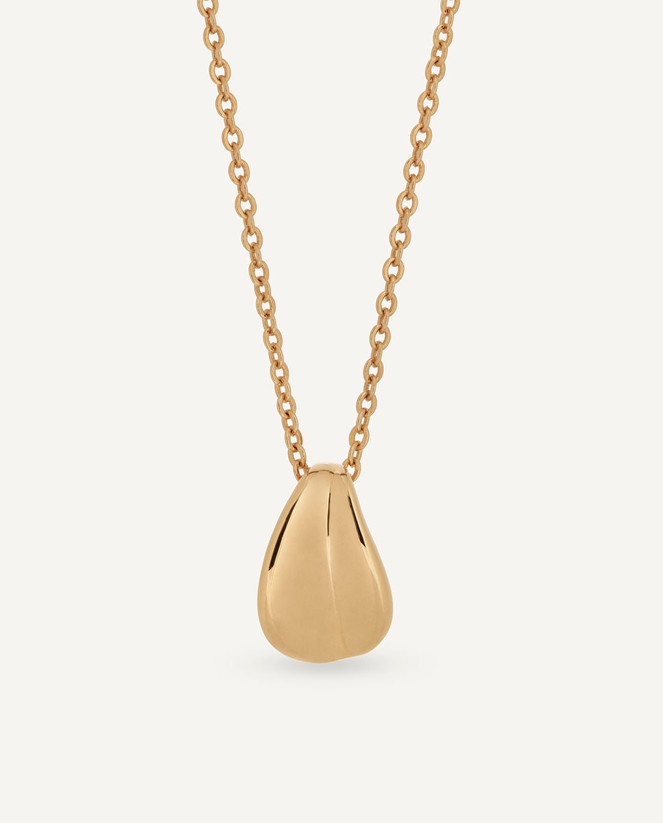 Colgante mini oval plisé bañado en oro de 18 kt - Vidal & Vidal - Dorado Dorado-1