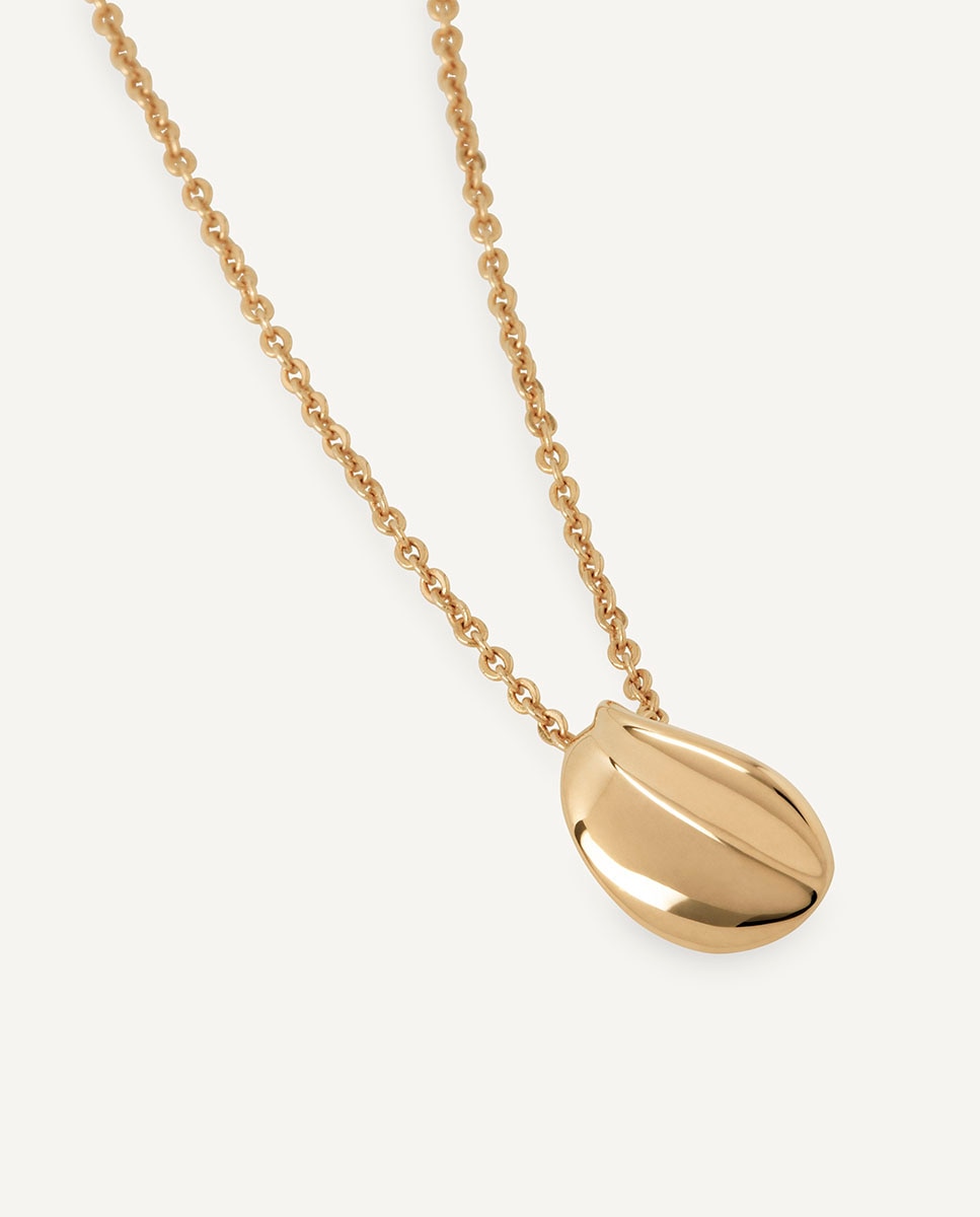 Colgante mini oval plisé bañado en oro de 18 kt - Vidal & Vidal - Dorado Dorado-4