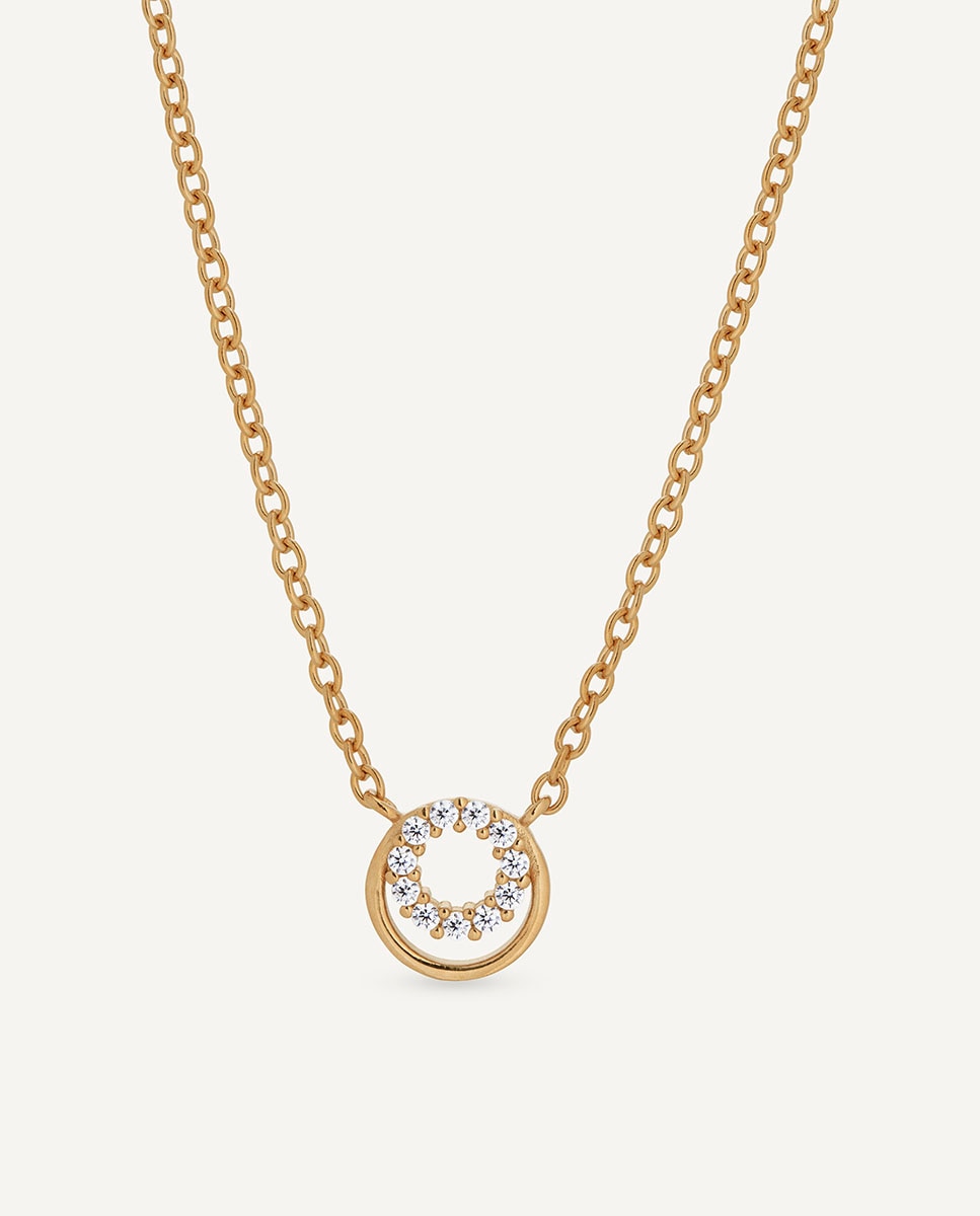 Collar clasicé de plata de ley 925 con baño en oro de 18 kt y circonitas - Vidal & Vidal - Dorado Dorado-1