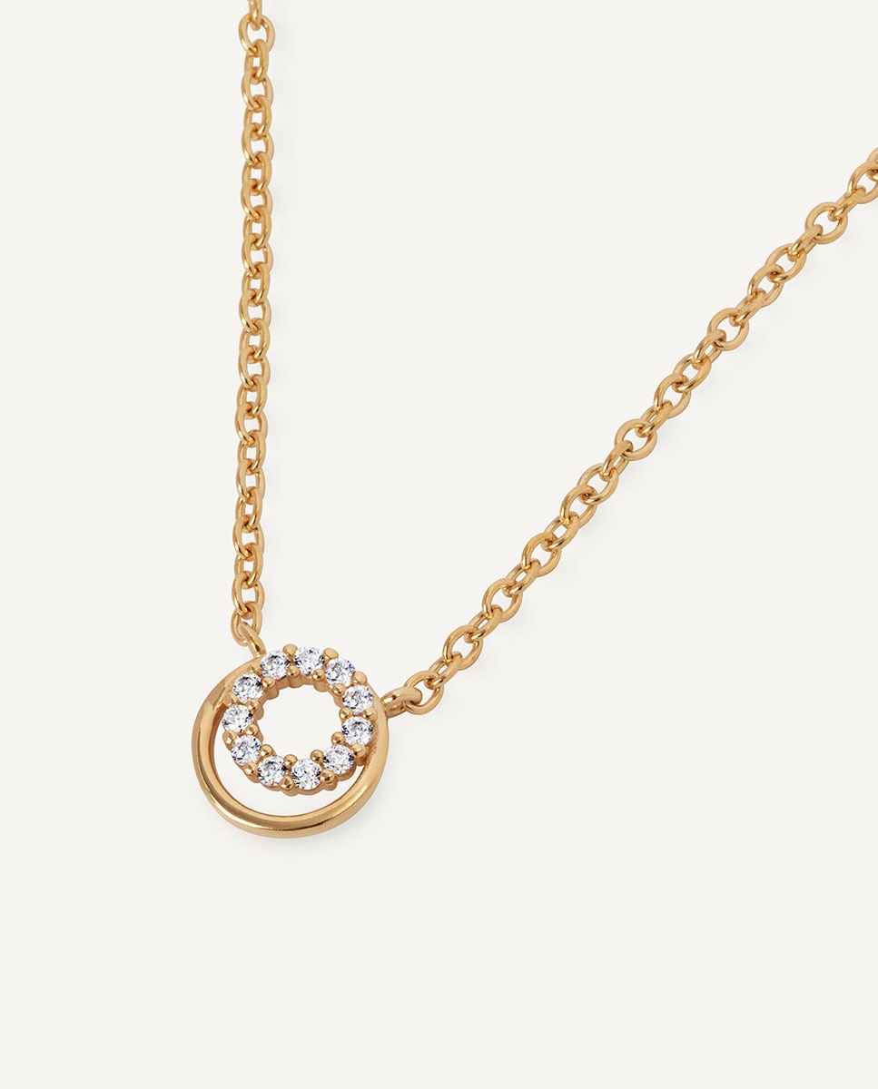 Collar clasicé de plata de ley 925 con baño en oro de 18 kt y circonitas - Vidal & Vidal - Dorado Dorado-4