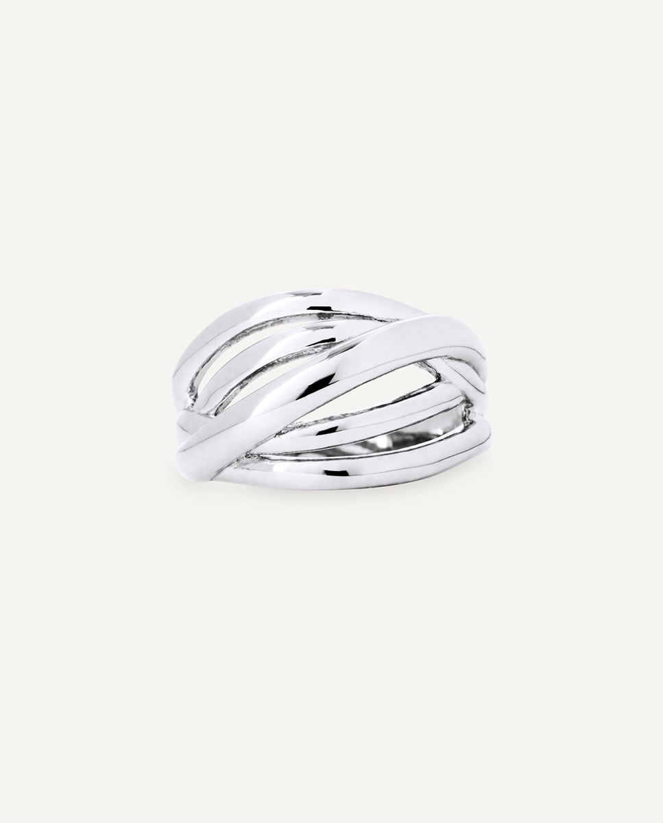 Anillo tiras bow de plata de ley 925 - Vidal & Vidal - Plateado Plateado-4