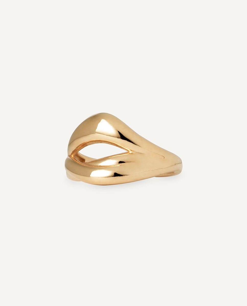 Anillo reclass de plata de ley 925 con baño en oro de 18 kt - Vidal & Vidal - Dorado Dorado-4