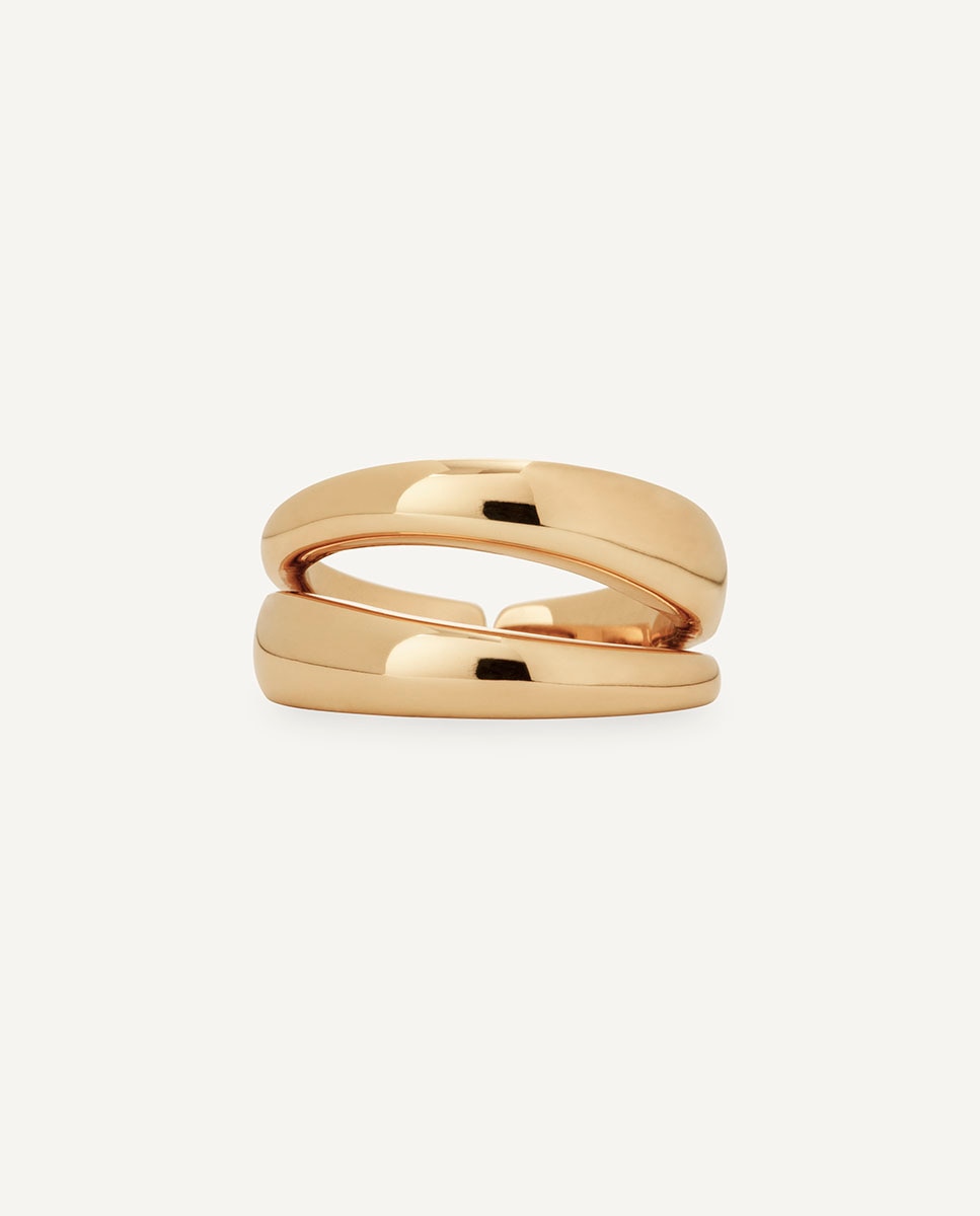 Anillo abierto flama bañado en oro de 18 kt - Vidal & Vidal - Dorado Dorado-4