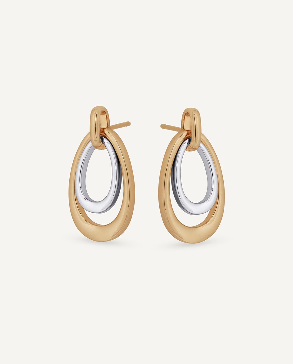 Pendientes ovales dioré bañados en oro de 18 kt - Vidal & Vidal - Dorado Dorado-4