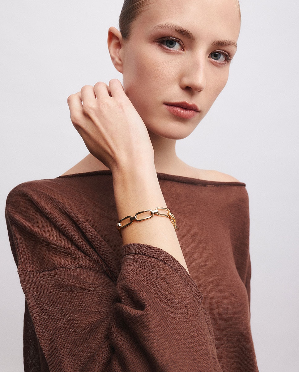 Pulsera eslabones loli bañada en oro de 18 kt - Vidal & Vidal - Dorado Dorado-3