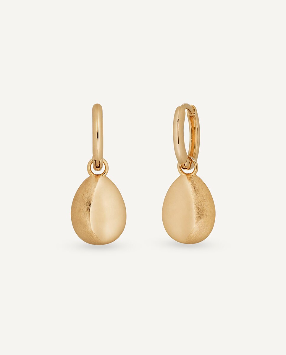 Pendientes de aro toffee bañados en oro de 18 kt - Vidal & Vidal - Dorado Dorado-1