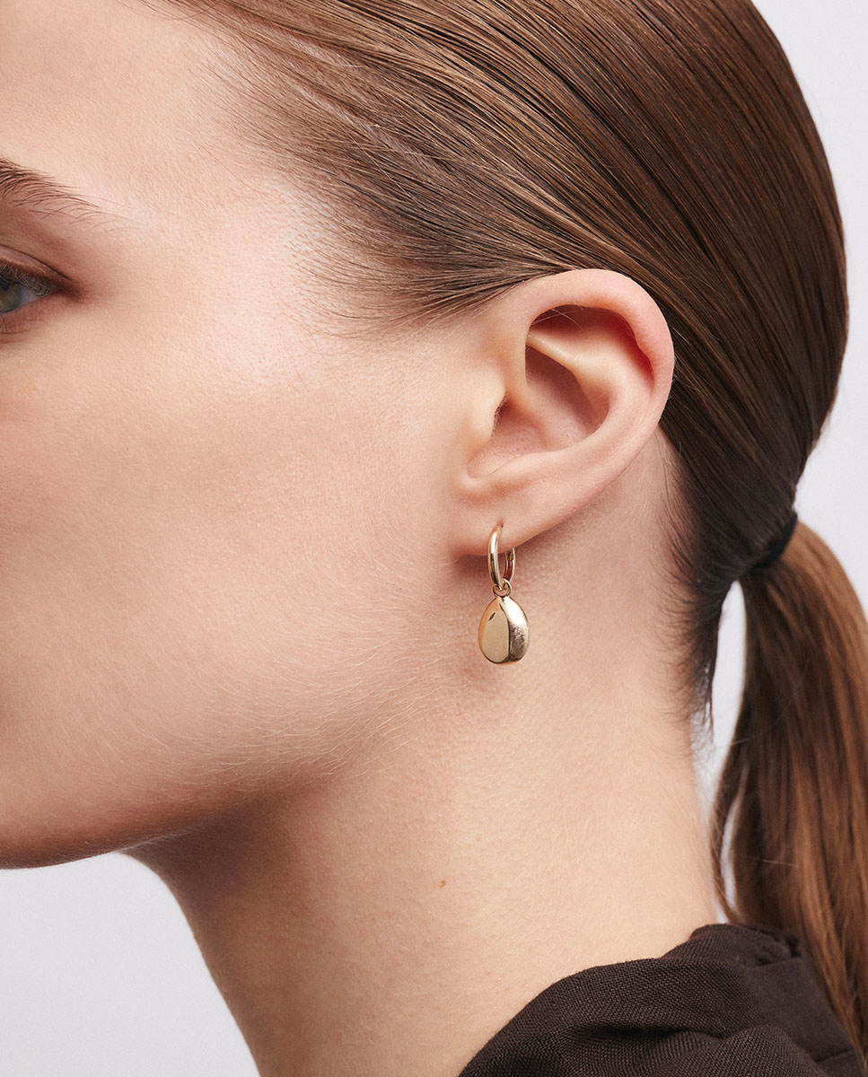 Pendientes de aro toffee bañados en oro de 18 kt - Vidal & Vidal - Dorado Dorado-2