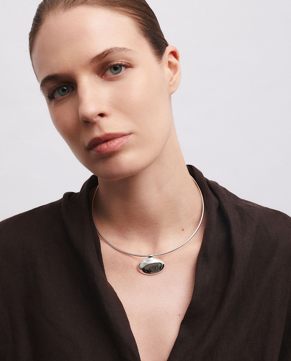 Choker toffee bañado en plata de ley 925 - Vidal & Vidal - Plateado Plateado-3