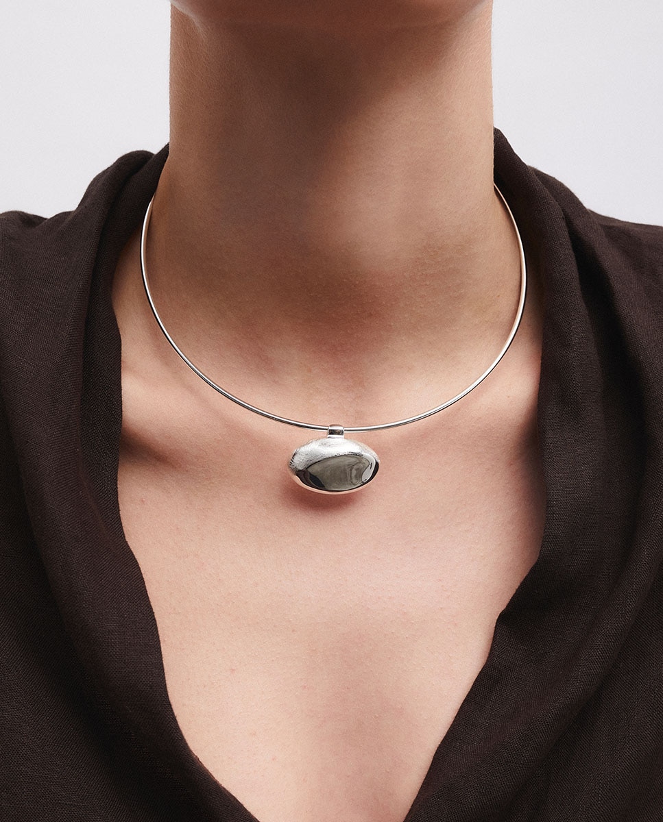 Choker toffee bañado en plata de ley 925 - Vidal & Vidal - Plateado Plateado-5
