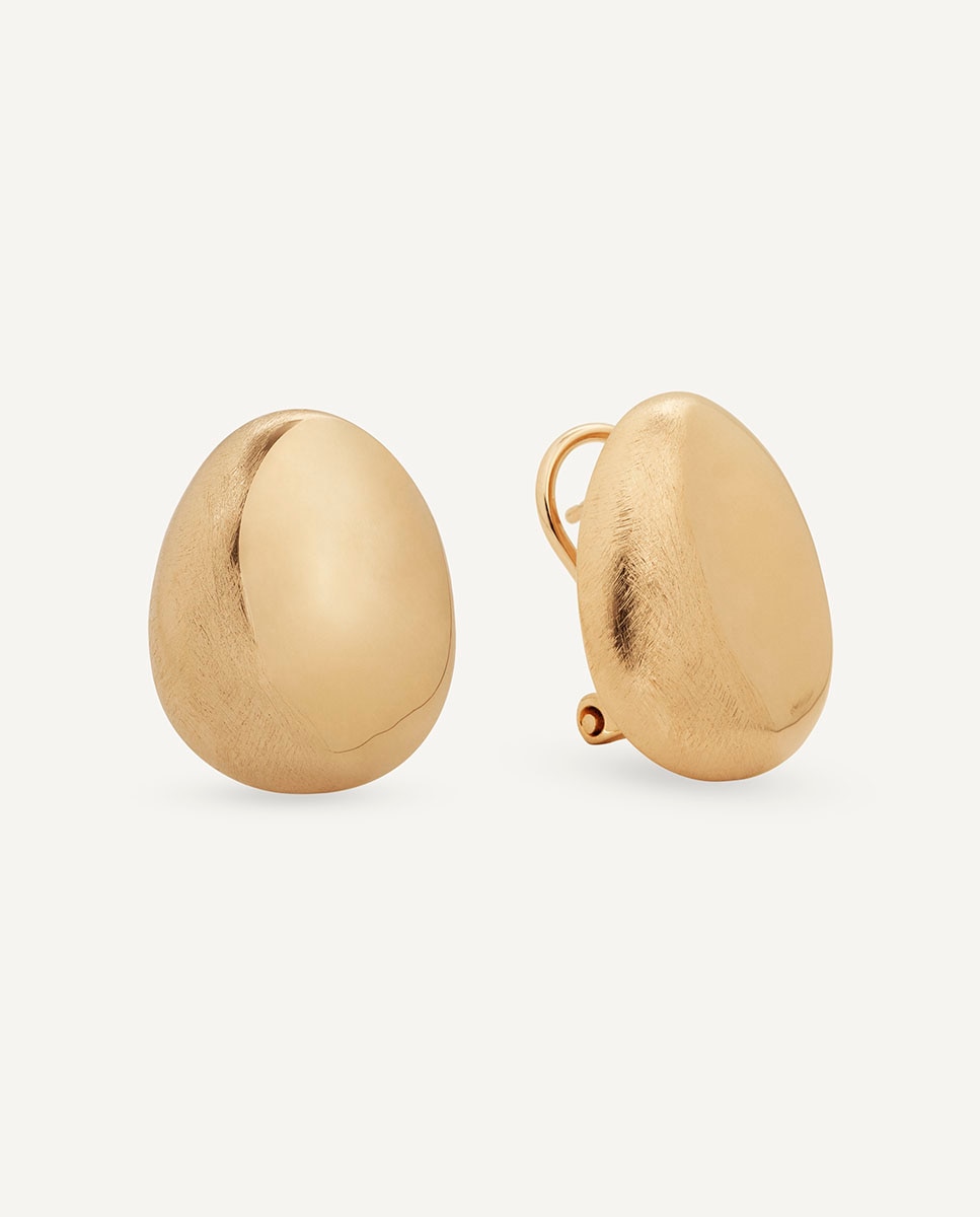 Imagen 0 de Pendientes botón toffee bañados en oro de 18 kt Dorado