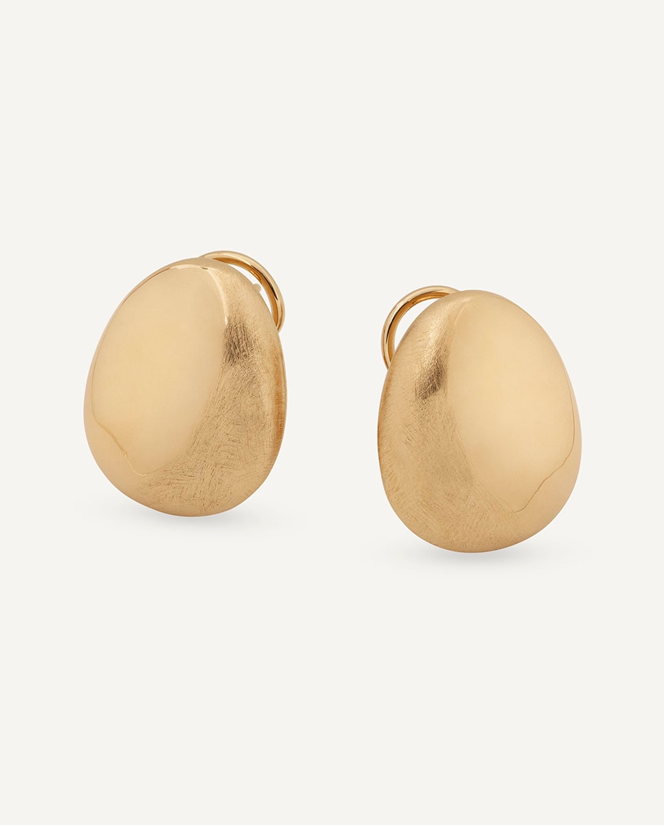 Pendientes botón toffee bañados en oro de 18 kt - Vidal & Vidal - Dorado Dorado-4