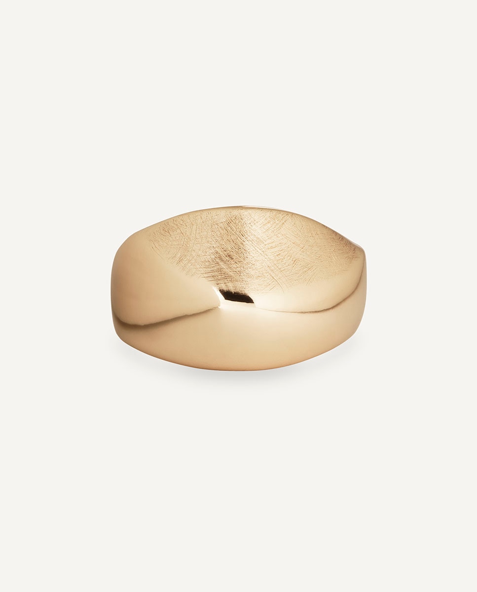 Imagen 4 de Anillo ancho toffee bañado en oro de 18 kt - Vidal & Vidal - Dorado Dorado