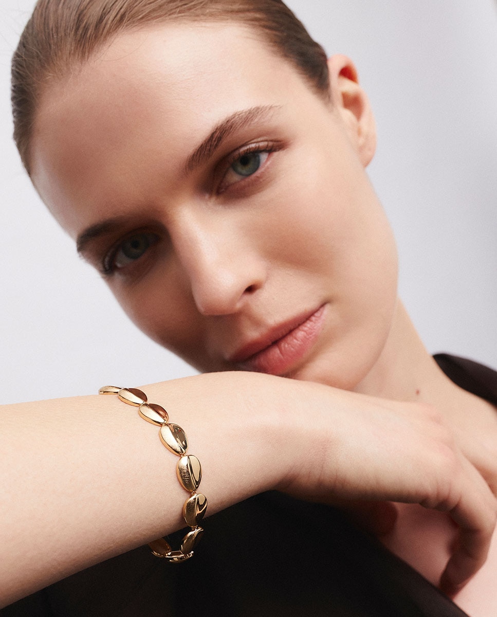 Pulsera de eslabones toffee bañada en oro de 18 kt - Vidal & Vidal - Dorado Dorado-3