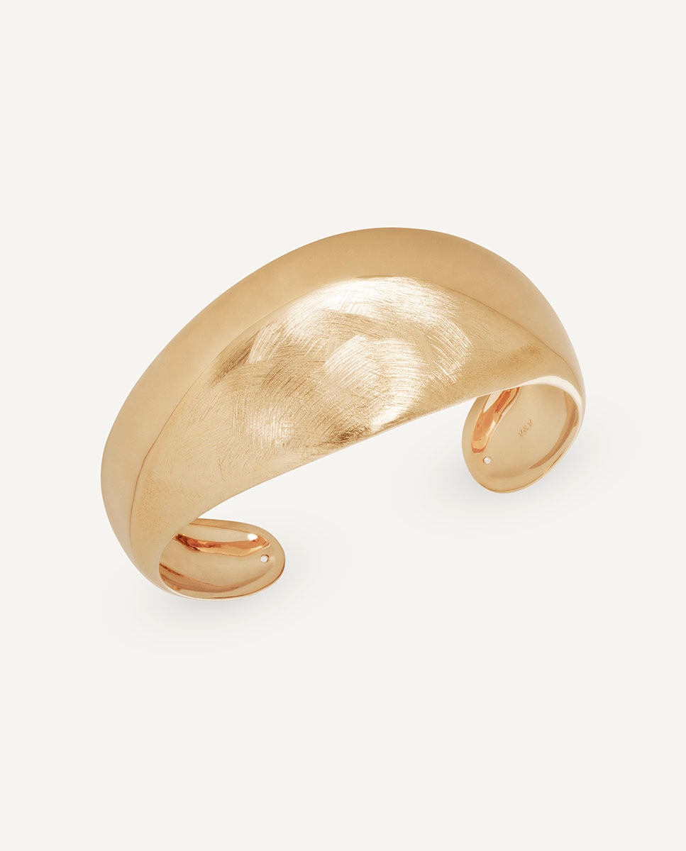 Imagen 0 de Brazalete rígido toffee bañado en oro de 18 kt Dorado